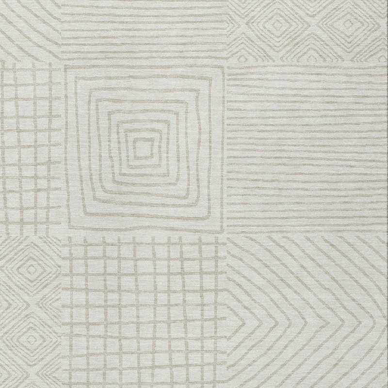 HomeRoots Geometric Transitional Rectangle Outdoor Rug