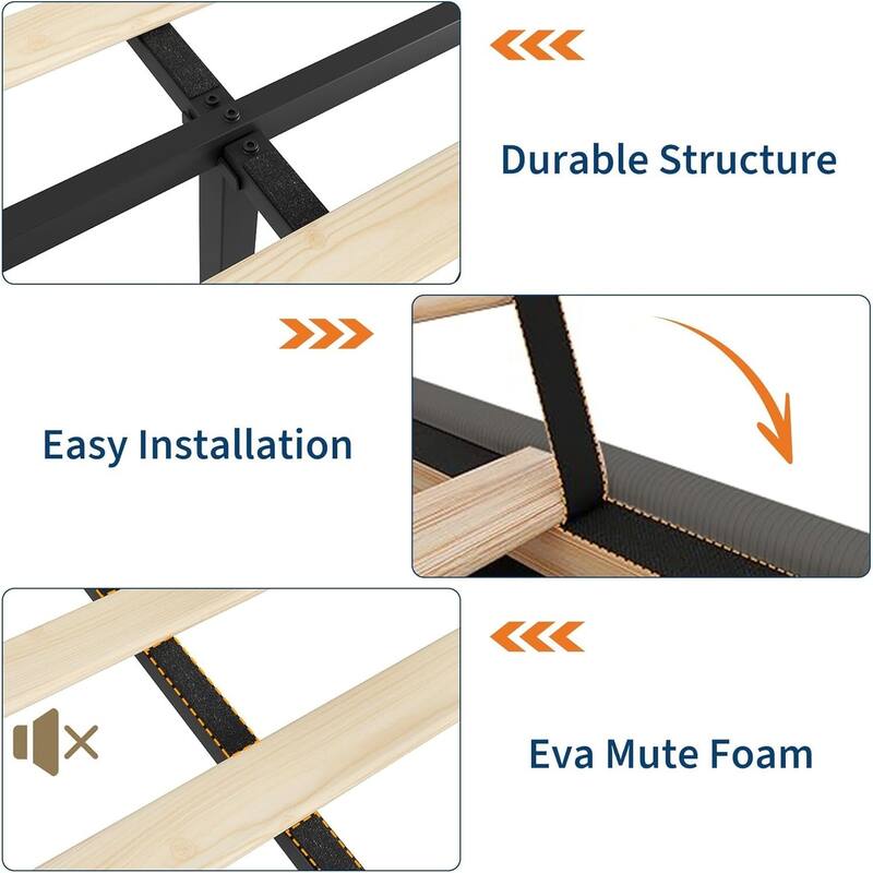 Bed Frame, with 4 Storage Drawer and Headboard