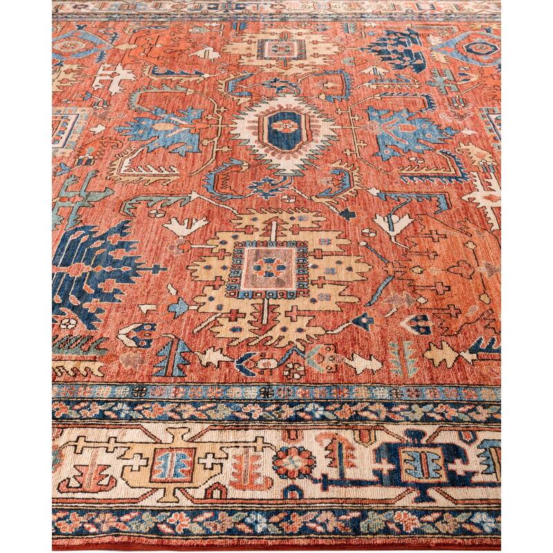 Serapi One-of-a-Kind Hand-Knotted Area Rug - Red - 9' 0" x 11' 9"
