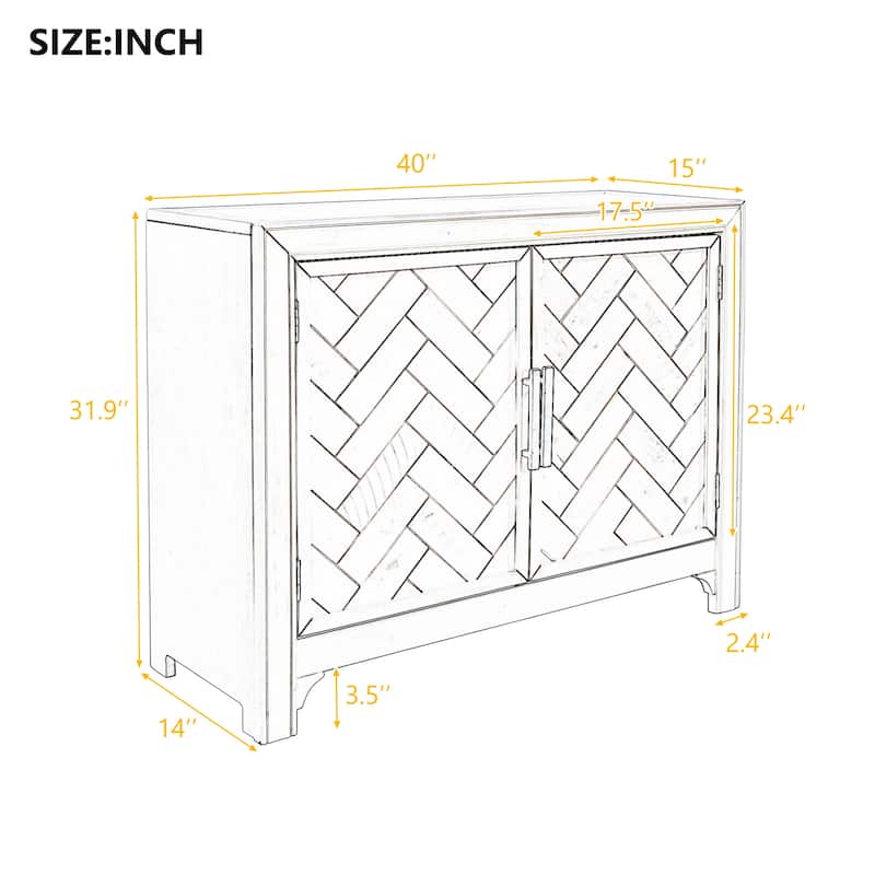 U_STYLE Cabinets with Unique Design Doors with 1 Adjustable Shelves