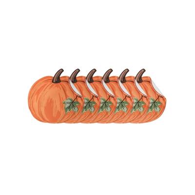 Shape Pumpkin Placemat Set of 6 - 14" x 14"