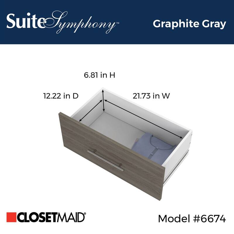 ClosetMaid SuiteSymphony Modern 25" W x 10" H Drawer