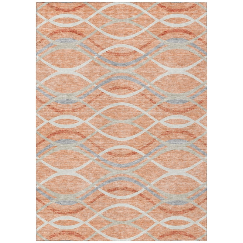 HomeRoots Abstract Transitional Rectangle Outdoor Rug