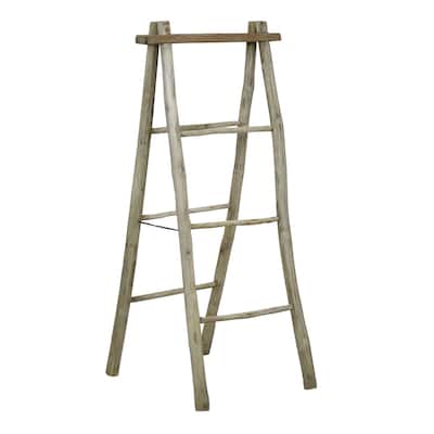 Wooden Towel Ladder Shelf - 48.5" - Brown
