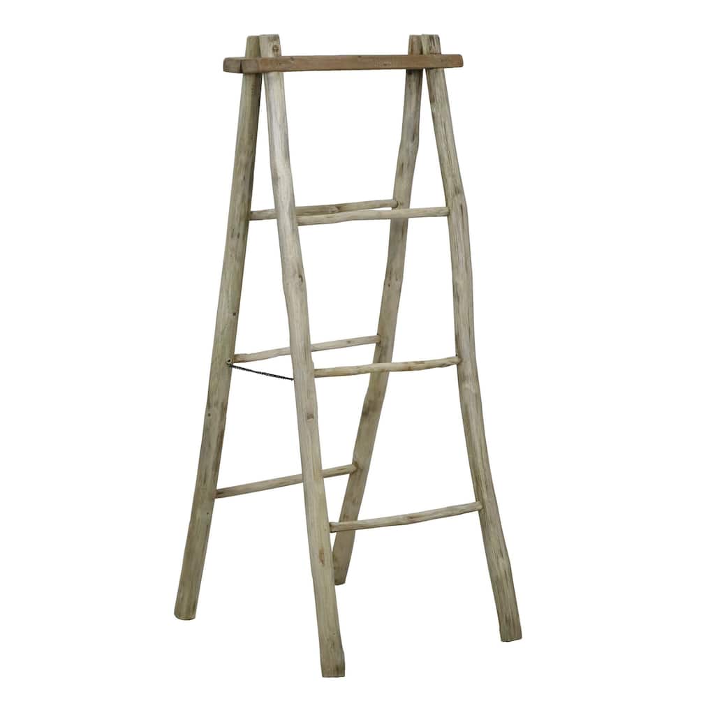 Wooden Towel Ladder Shelf - 48.5" - Brown