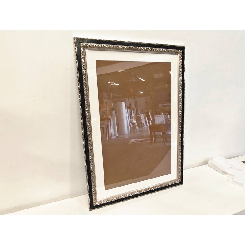 Solid Wood Picture Frame - Replaceable Canvas Art Frame with Organic Glass, Elegant Framed Wall Decor for Living Room