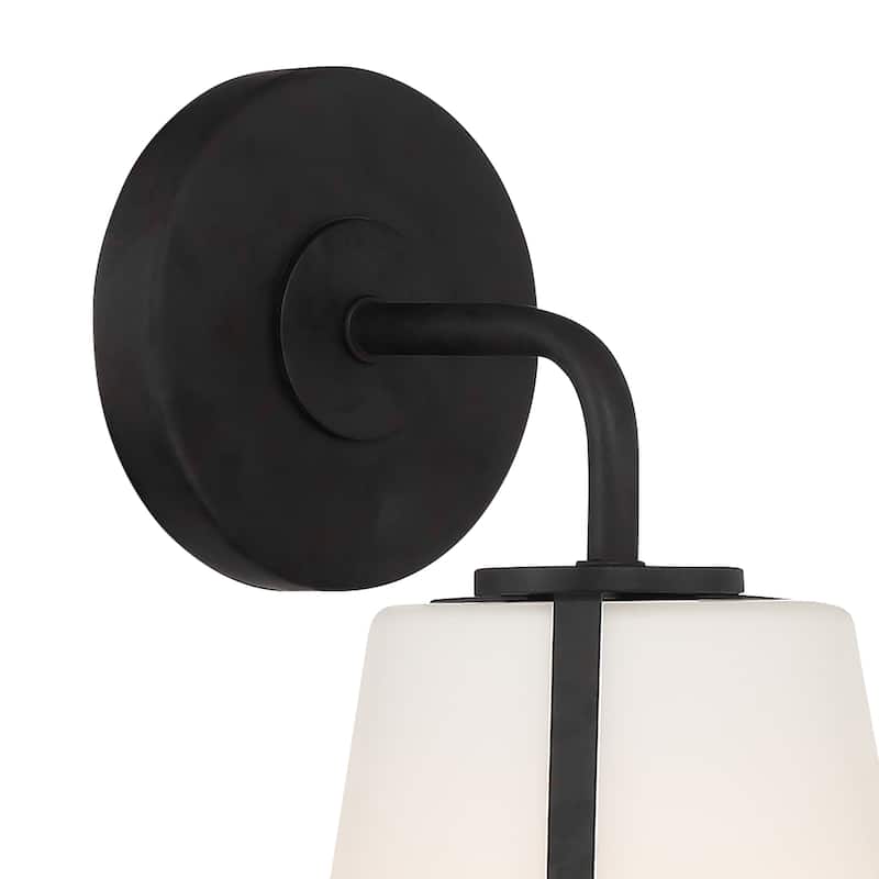 Fulton 1 Light Black Wall Mount - 6.25'' W x 10.25'' H x 7.25'' D