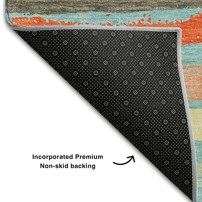 Premium Washable Super Soft Stripe Mayfield Rug