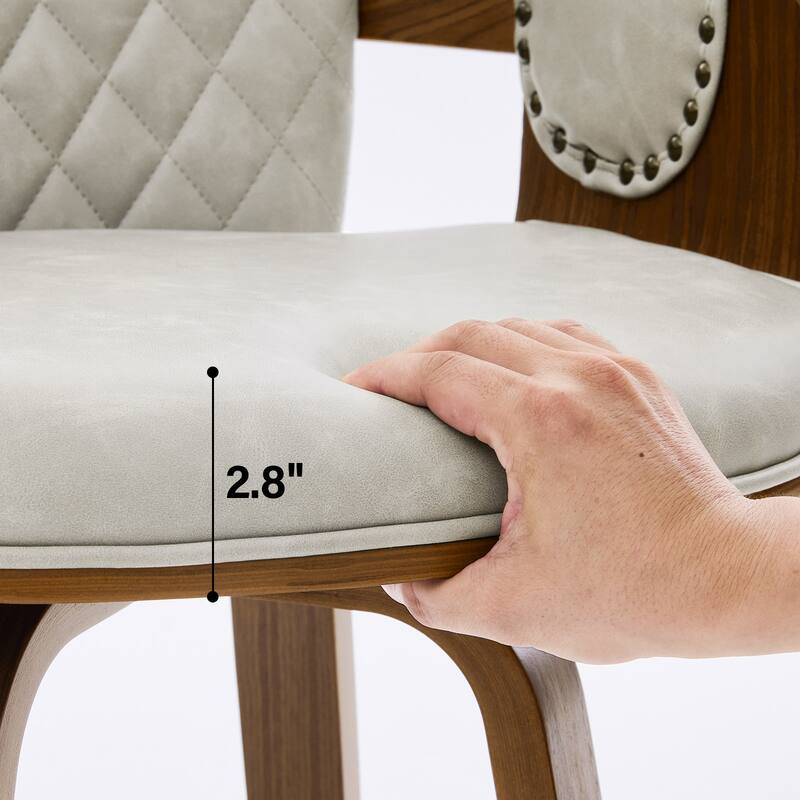 26-Inch Upholstered Swivel Counter Height Bar Stool with Armrests - 36.6"H x19.5"W x 21.3"D