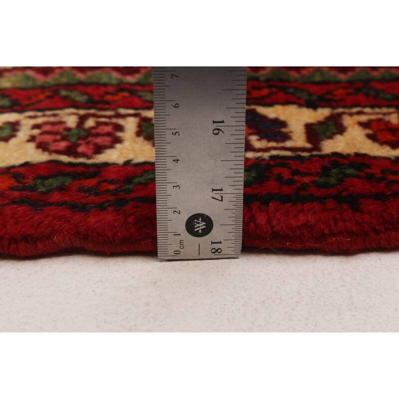 ECARPETGALLERY Hand-knotted Andelz Red Wool Rug - 2'11 x 9'6