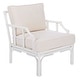 preview thumbnail 3 of 8, SAFAVIEH Kazumi Rattan Accent Chair with Cushion - 27.6" W x 31.5" L x 31.5" H