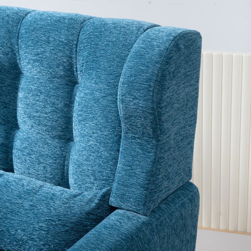 Chenille Fabric Accent Chair with Arm