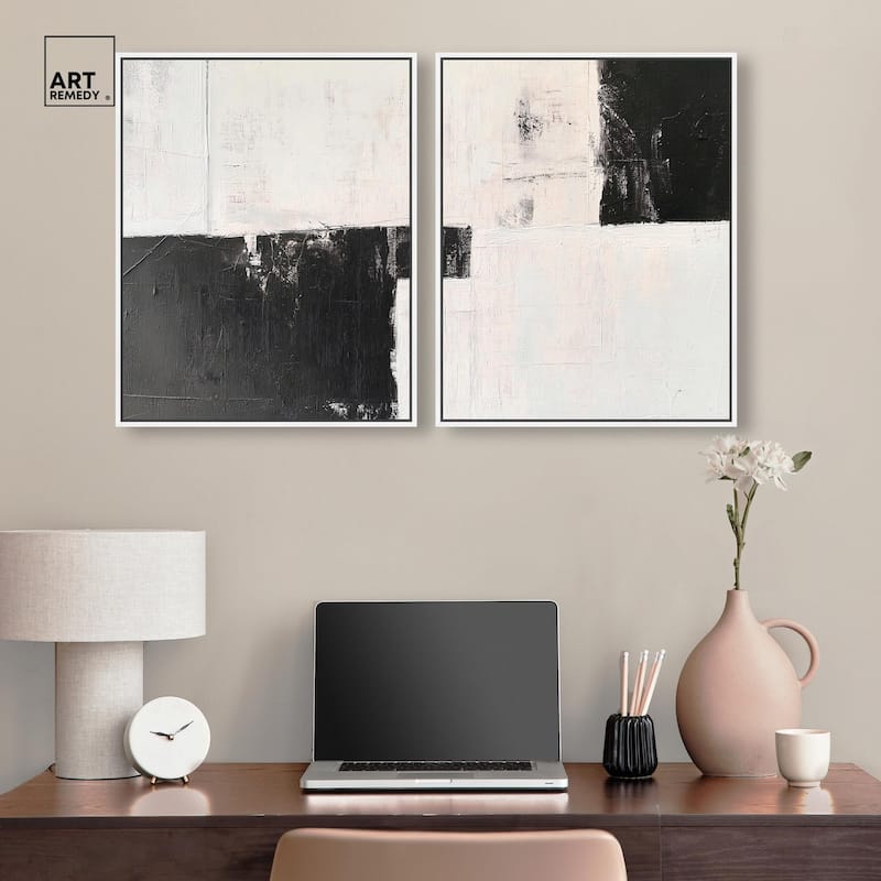 Shattered Symmetry II Canvas Set of 2 by Art Remedy