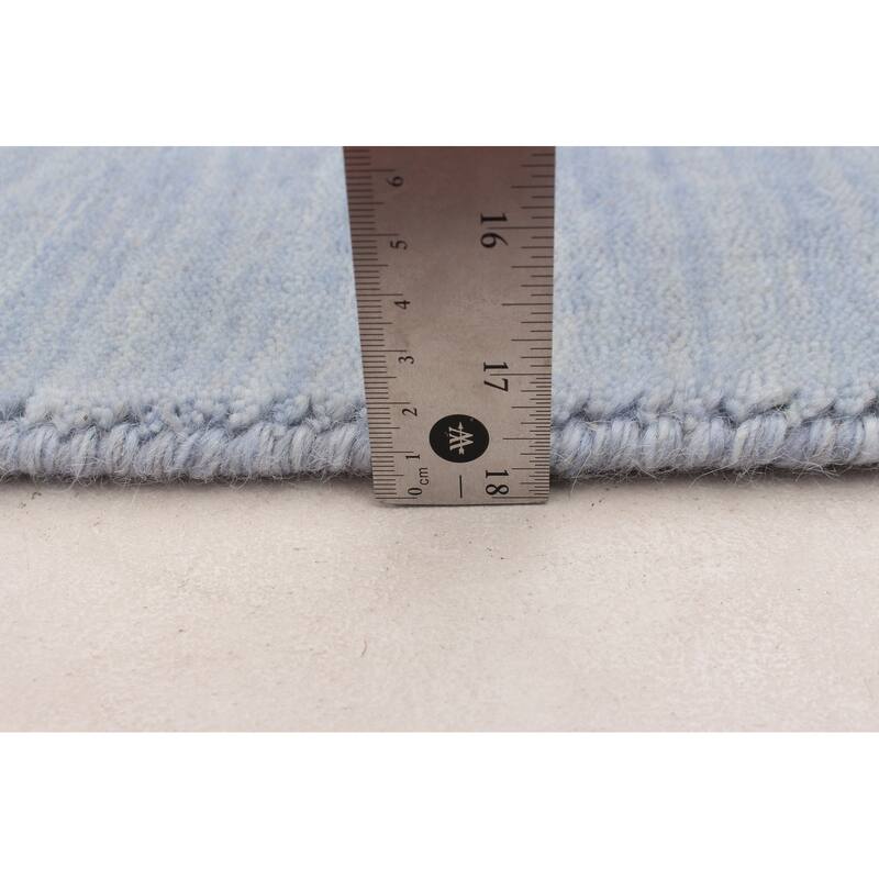 ECARPETGALLERY Hand Loomed Kashkuli Gabbeh Light Blue Wool Rug - 8'2 x 9'10