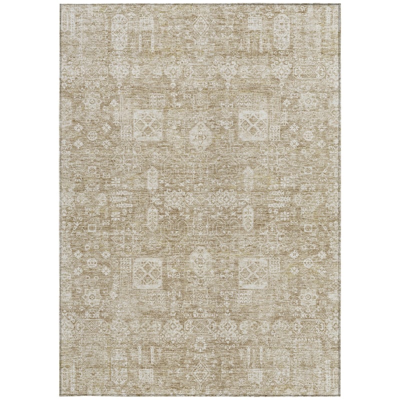 HomeRoots Oriental Transitional Rectangle Outdoor Rug