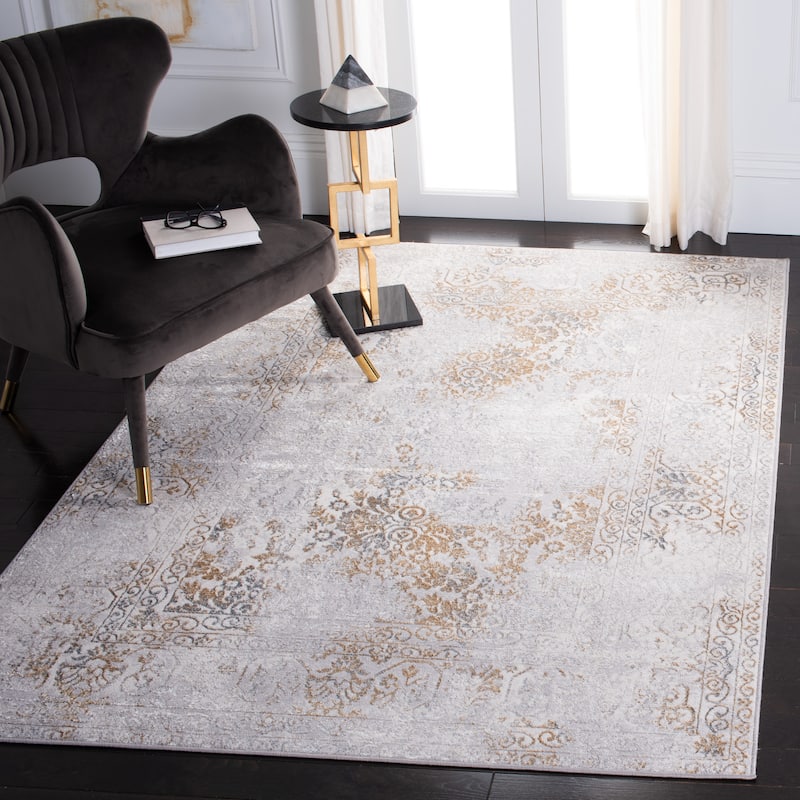 SAFAVIEH Orchard Lera Vintage Distressed Rug - 9' x 12' - Grey/Gold