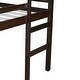 preview thumbnail 6 of 4, Rubber Wood Full Loft Bed with Ladder,Espresso