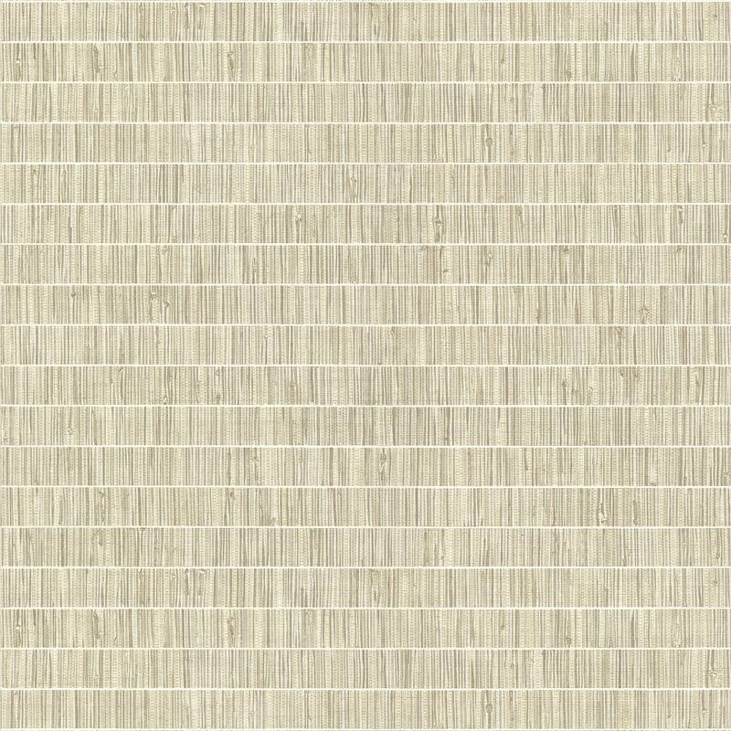Warner Luz Grey Faux Grasscloth Wallpaper