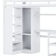 preview thumbnail 7 of 11, Twin Size Metal Loft Bed Frame with L-Shaped Desk, USB Ports, Storage Shelf, Wardrobe and Stepped Stairs for Bedroom