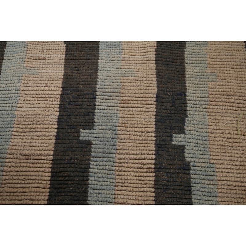Moroccan Modern Area Rug Hand-Knotted Oriental Beige Wool Carpet - 5'11"x 9'7"