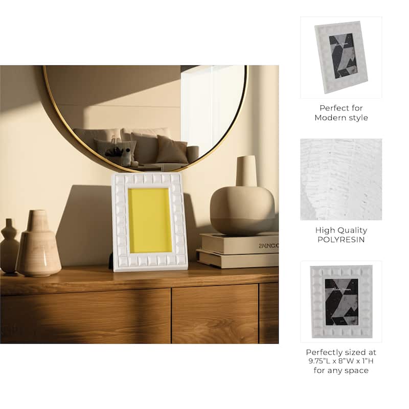 Resin Modern Photo Frame Square Block Border Design Decorative Frame
