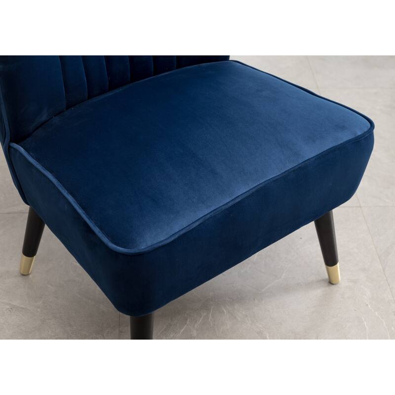 Blue 26" Polyester Accent Chair