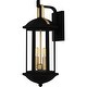 preview thumbnail 1 of 5, Crestfield 2-Light Matte Black Outdoor Wall Lantern