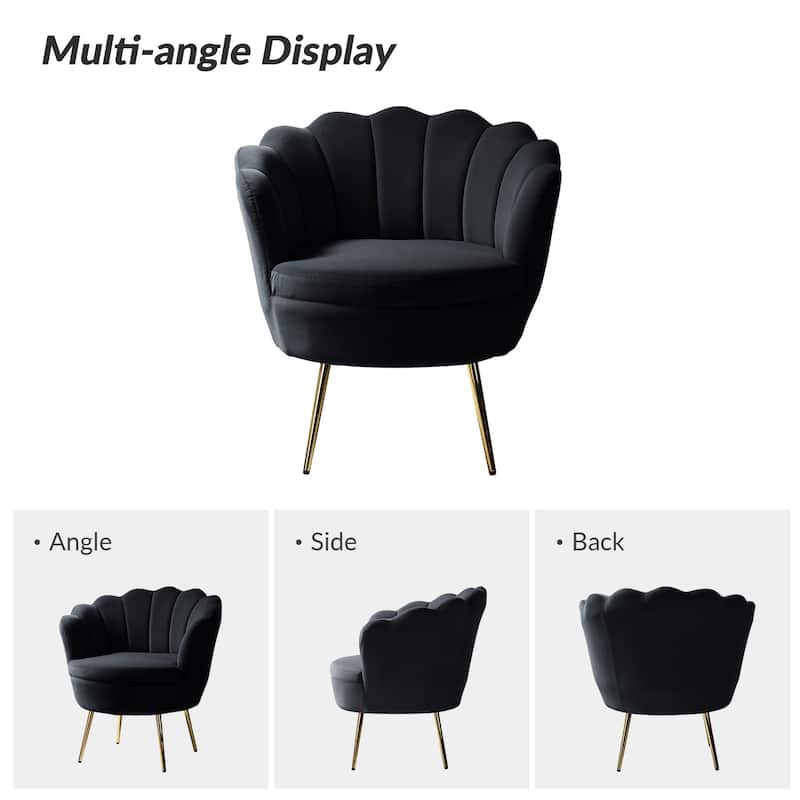 Xabier Cute Modern Upholstered Barrel Chair Accent Chair with Tufted Back by HULALA HOME