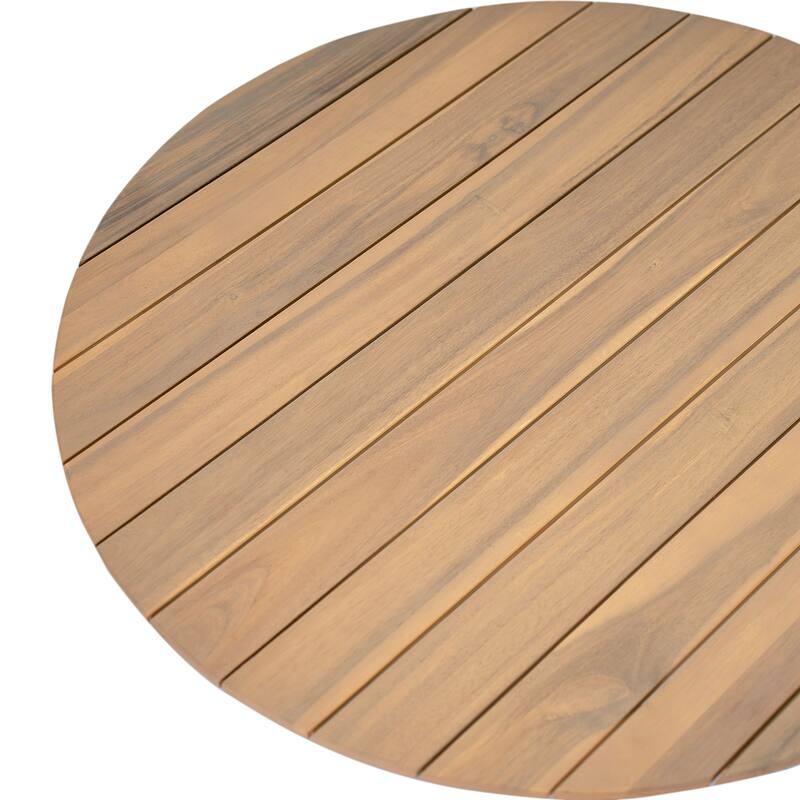 Christopher Knight Home - Alba Outdoor Acacia Wood Coffee Table with Circular Charm