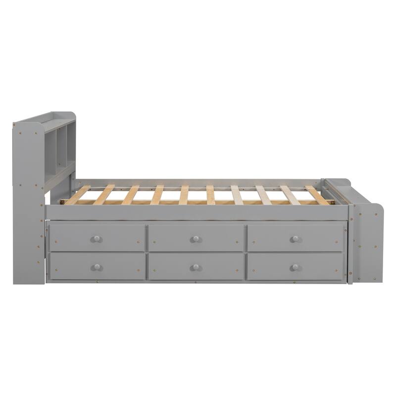 Full Bed with Bookcase Headboard