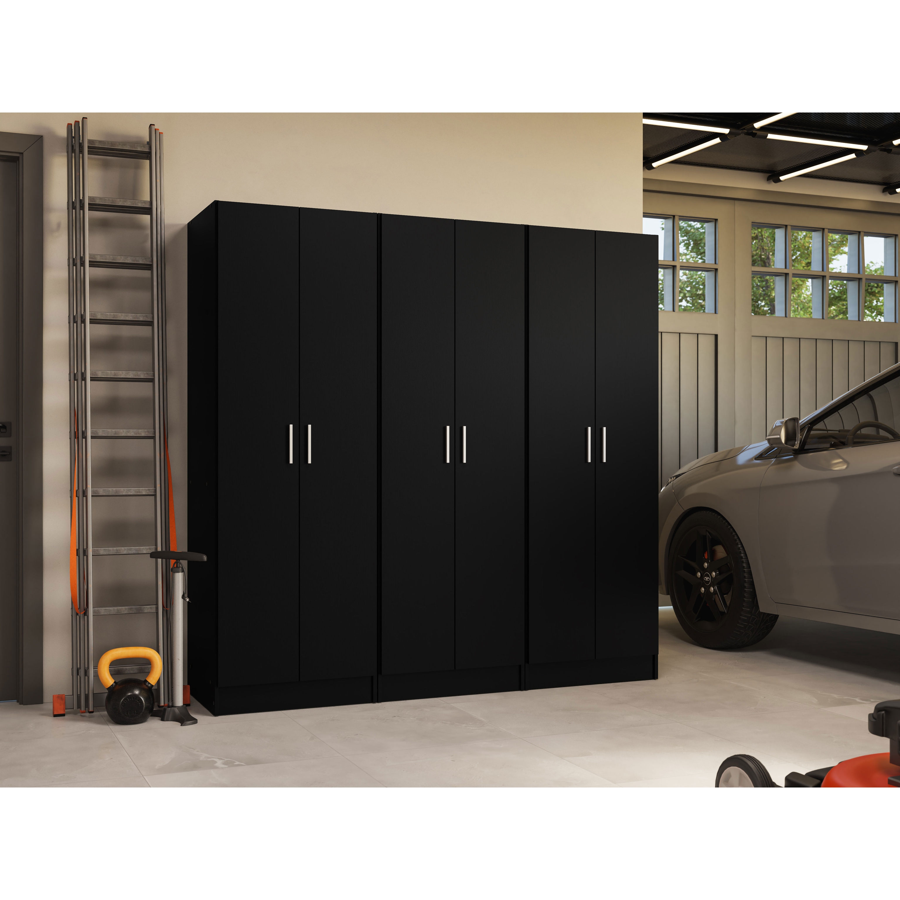 Madesa Garage Storage Cabinet Set 6 Doors 12 Shelves 70