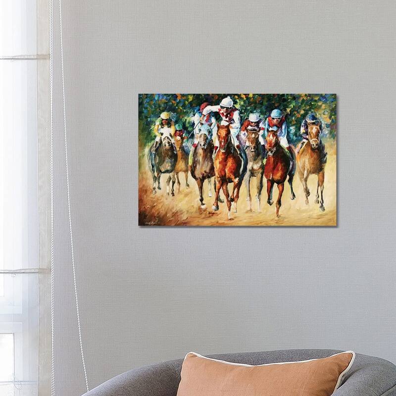iCanvas "Horse Race" by Leonid Afremov Canvas Print - 18x26x1.5