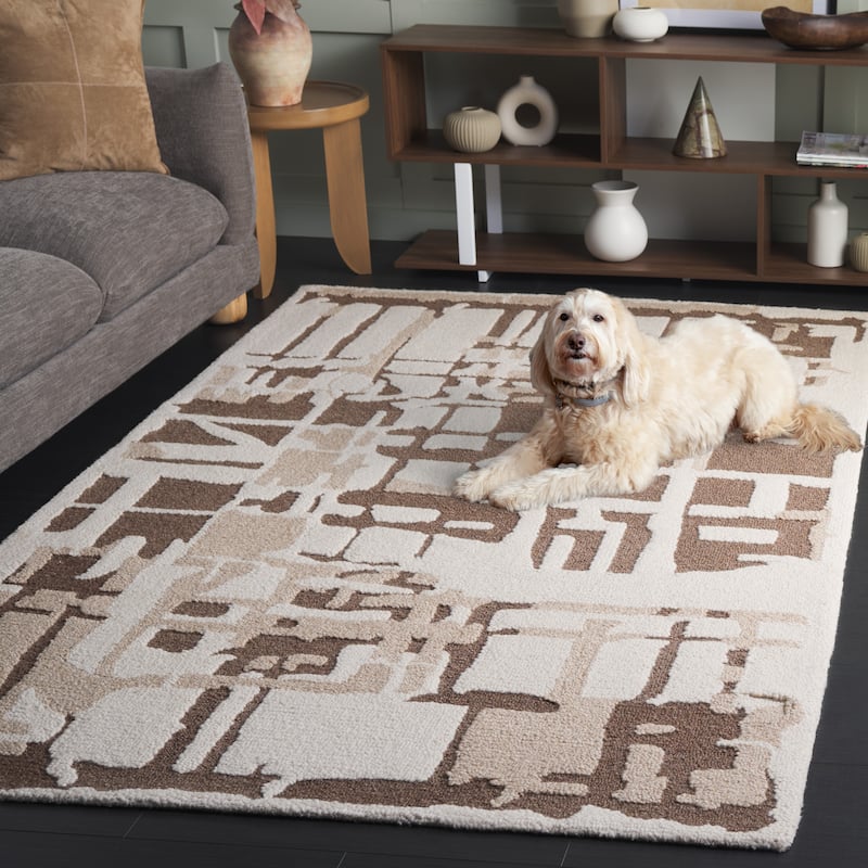 SAFAVIEH Handmade Ebony Olga Wool Rug