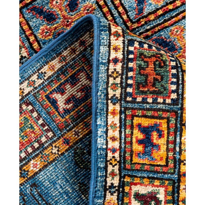 Serapi One-of-a-Kind Hand-Knotted Area Rug - Blue - 4' 0" x 5' 11"