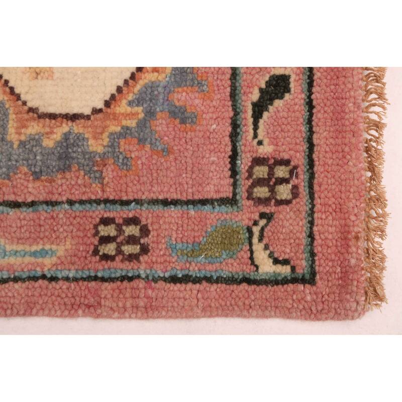 ECARPETGALLERY Hand-knotted Modern Oushak Violet Wool Rug - 7'10 x 10'0