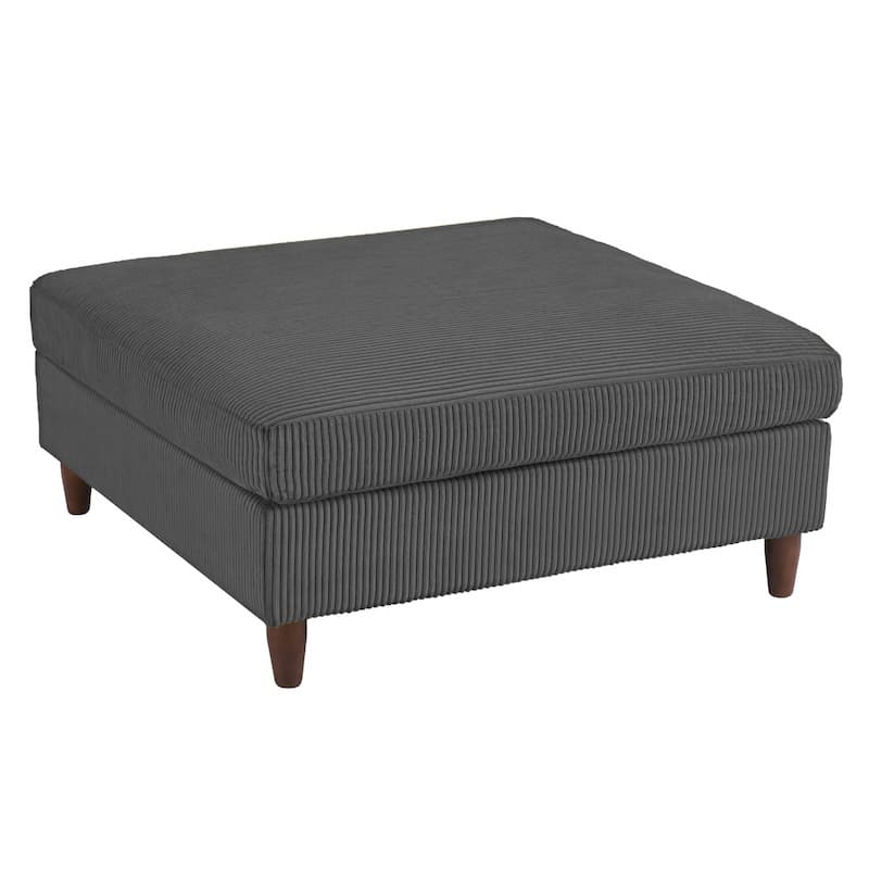 Corduroy Modular Sectional 5 Piece Sofa with Ottoman