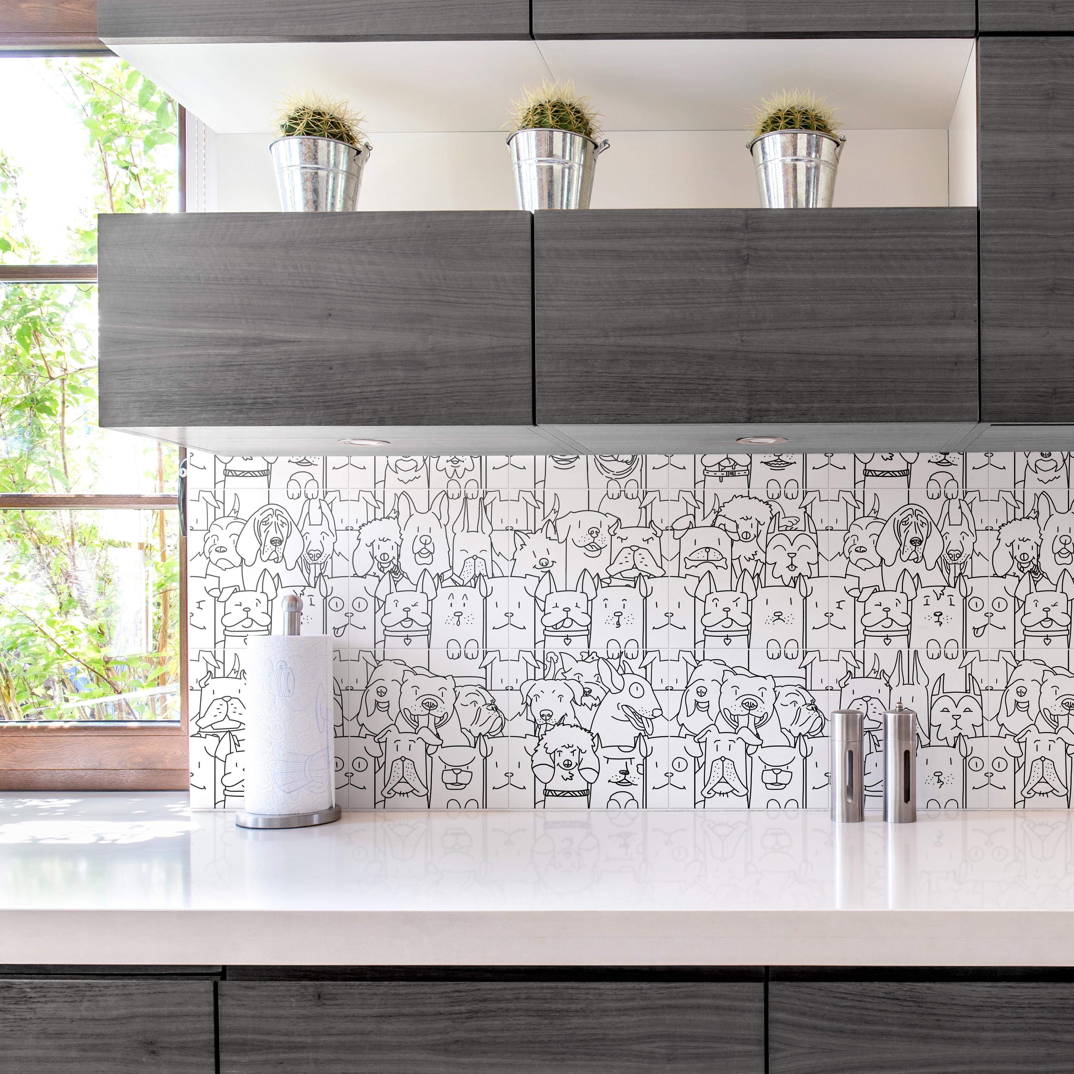 Merola Tile Oh My Dog 9 3 4 x 9 3 4 Porcelain Floor and Wall Tile Bed Bath Beyond 37169247