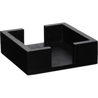Dark Walnut Wood Coaster Holder for Square Coasters 5.25" x 5.25"