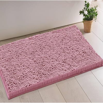 23"x15" - Mauve Soft Cozy Plush Chenille Bath Mat Bathroom Rug