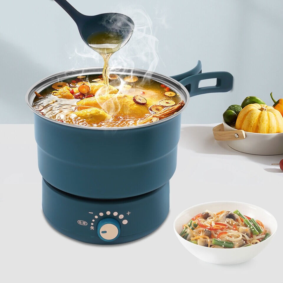 Mini Portable Multi Function Electric Travel Cooker Green