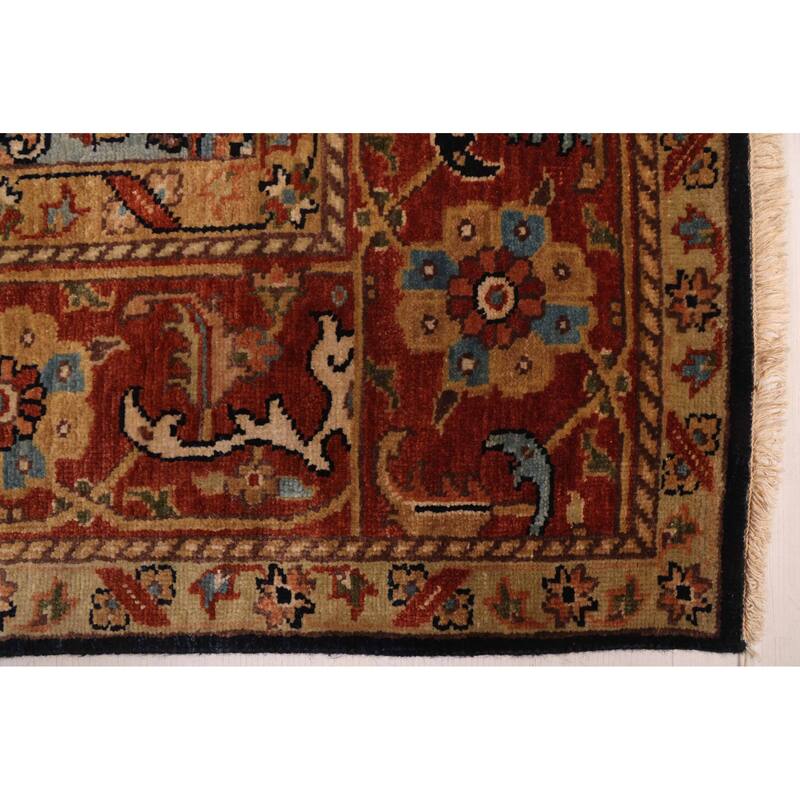 ECARPETGALLERY Hand-knotted Jules Sultane Dark Navy Wool Rug - 7'11 x 9'11