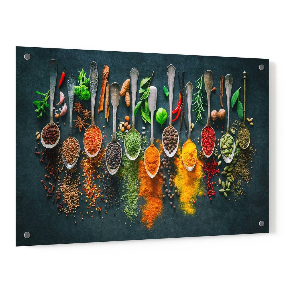 Epic Art 'Colorful Spices,' Acrylic Glass Wall Art