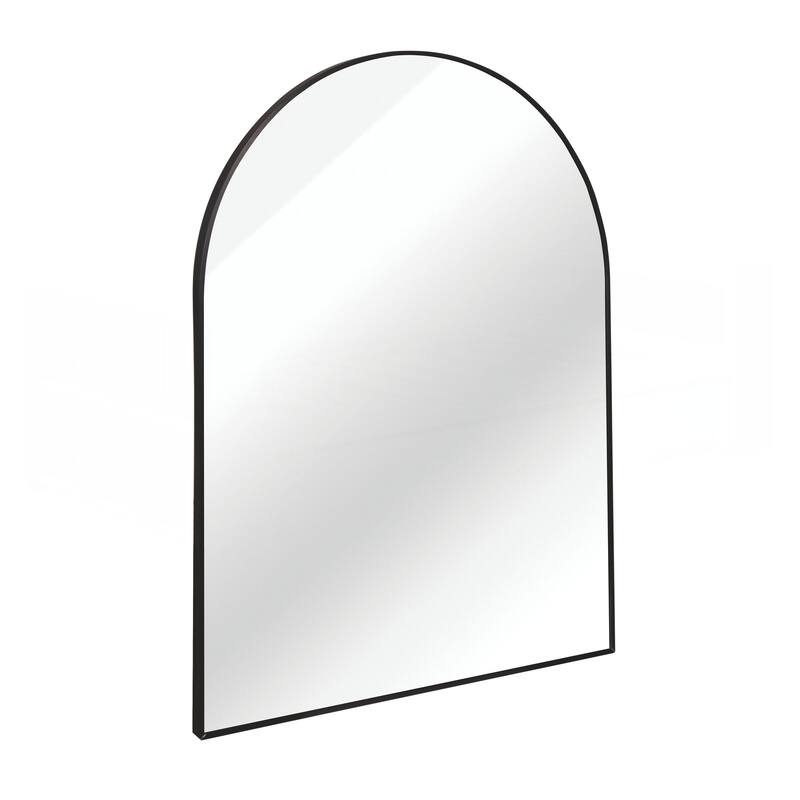 30x40 Inch Metal Framed Arched Bathrrom Mirror for Wall