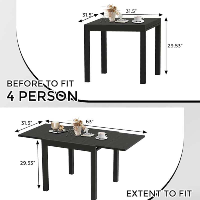 Expandable Outdoor Dining Table for Backyard and Deck - N/A