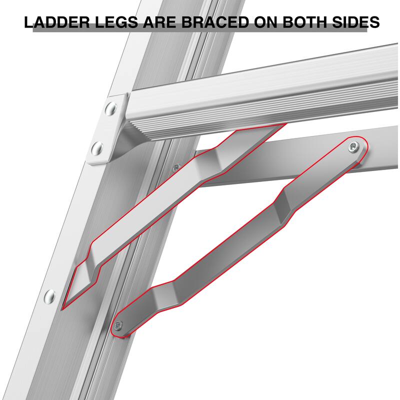 17ft Multi-Position Foldable Aluminum Ladder