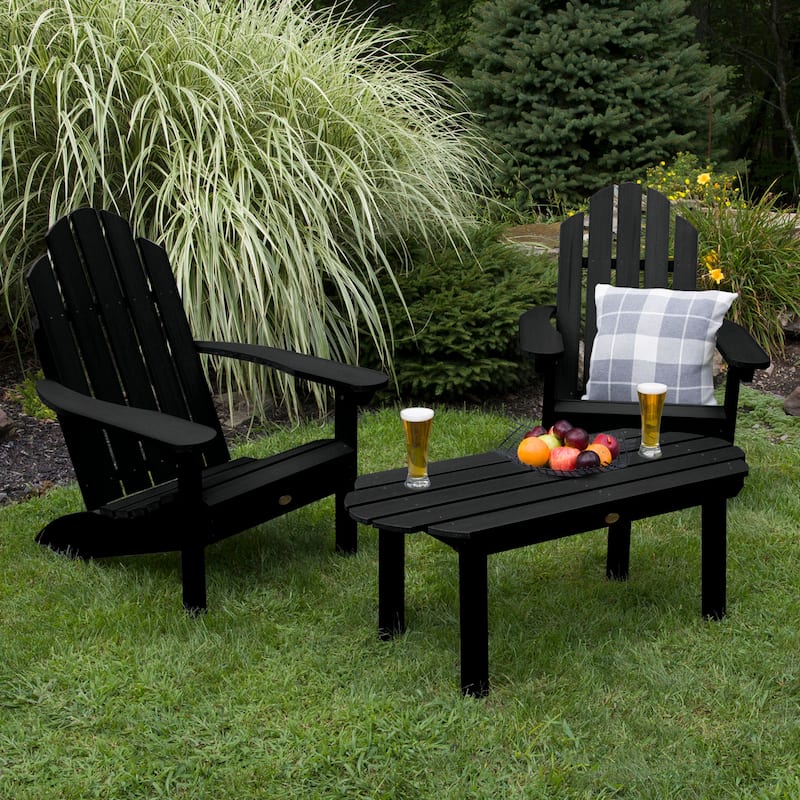 Highwood Classic Adirondack Chair Set with Coffee Table