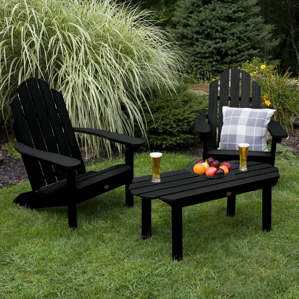 Highwood Classic Adirondack Chair Set with Coffee Table