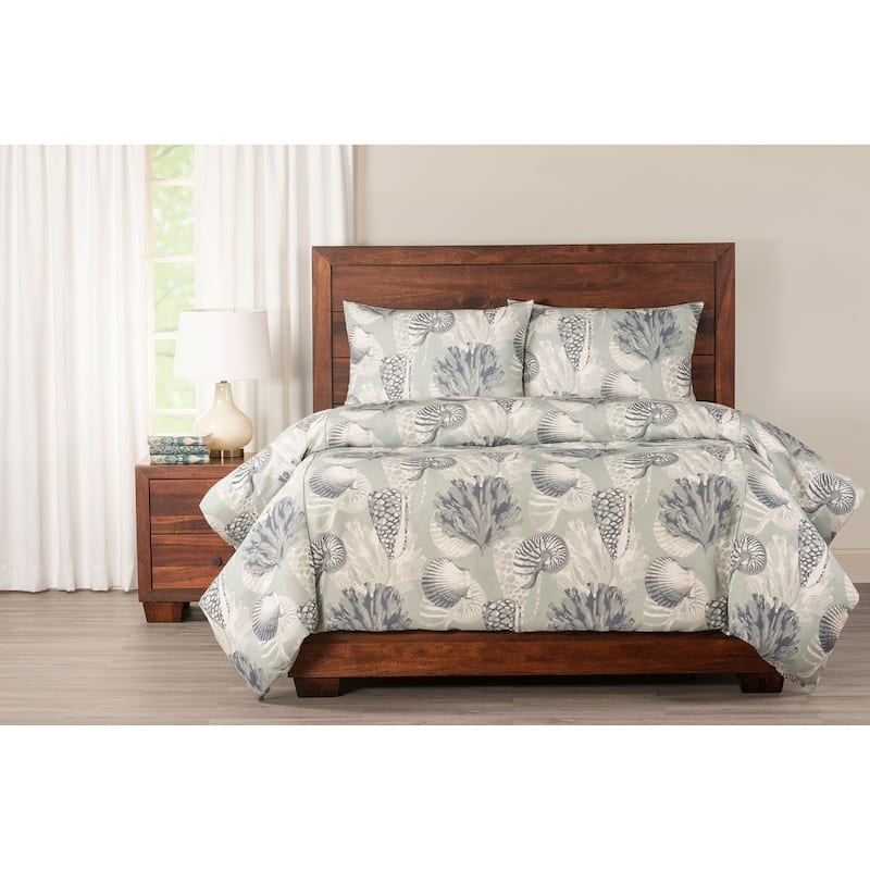 Siscovers Amelia Island Seashell Print Duvet Set