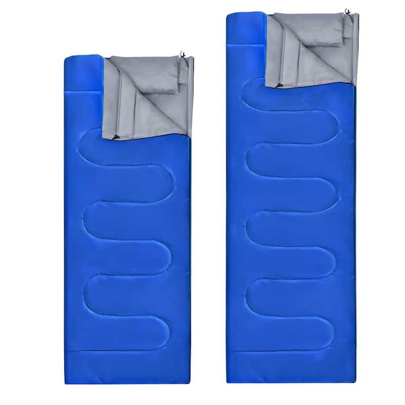 Goplus Double 2 Person Sleeping Bag Waterproof w/ 2 Pillows Camping - Queen