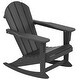 preview thumbnail 66 of 85, POLYTRENDS Laguna Adirondack Eco-Friendly Poly All-weather Outdoor Rocking Chair